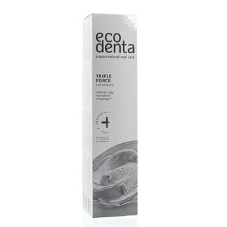 Ecodenta Tandpasta extra triple effect witte klei 100 Milliliter