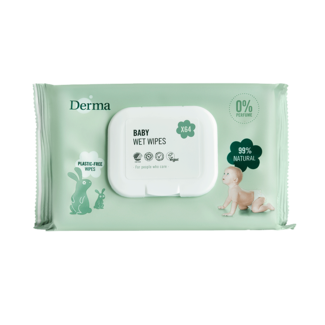 Derma Eco Lingettes pour bébé Derma Eco 64 pièces