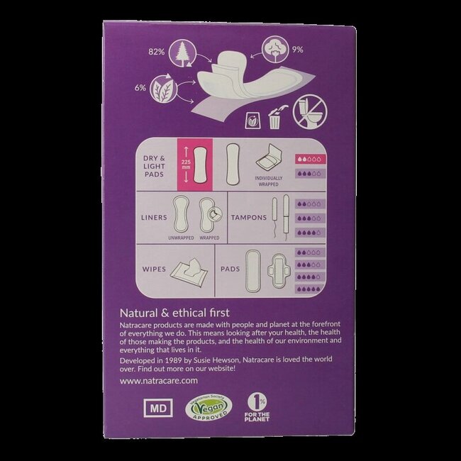 Natracare Serviettes Dry & Light 20 pièces