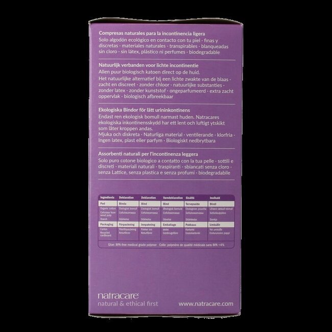 Natracare Dry & light pads 20 Stuks