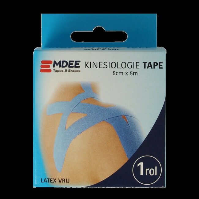Kinesio tape licht blauw non cut 1 Rol