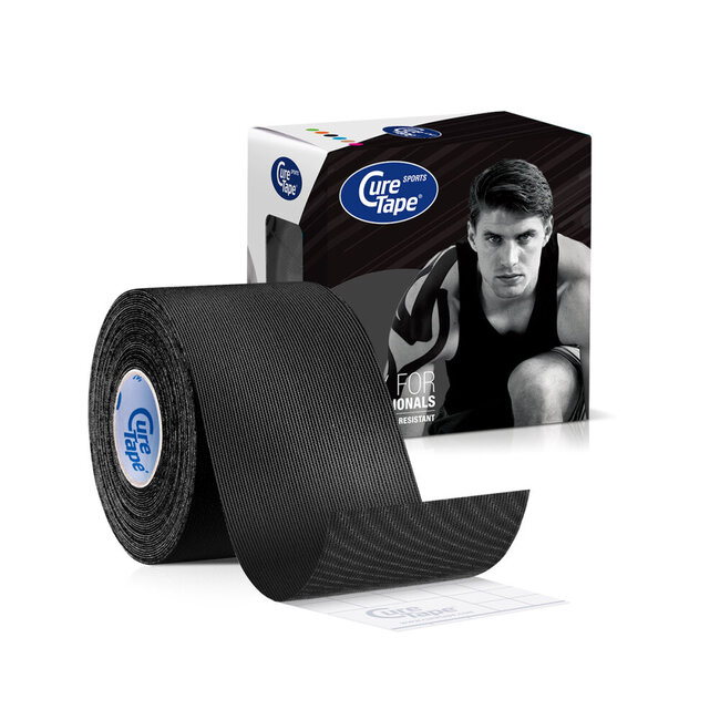 Sports zwart 5cm x 5m 1 Stuks