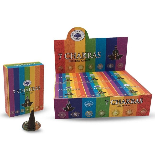 Kegelwierook 7 chakra 10 Stuks
