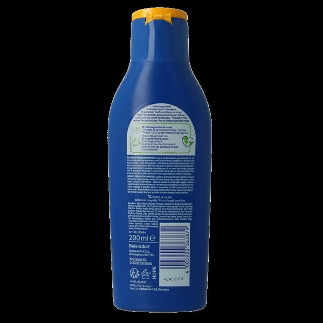 Lait solaire Nivea Sun Protect & Hydrate SPF50 200 ml