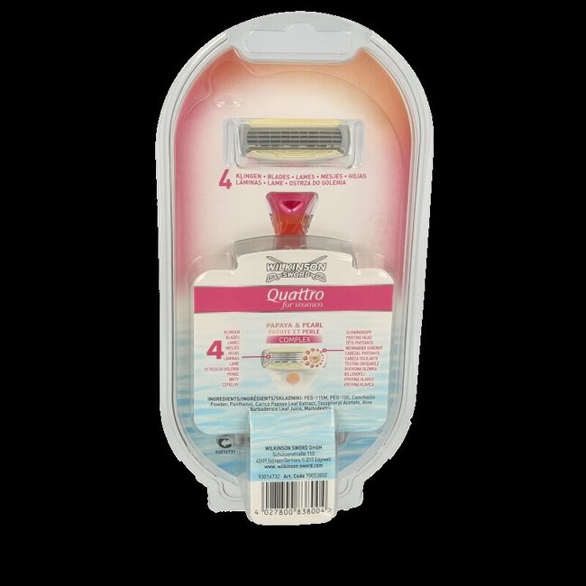 Rasoir Wilkinson Quattro for Women Coral - 1 pièce
