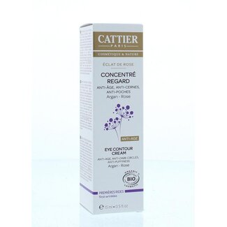 Cattier Oogcreme eclat de rose contour treatment 15 Milliliter