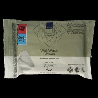 Abena Abena Gants de toilette humides imprégnés 8 pièces