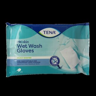 Tena Gants de toilette Tena Wetwash légèrement parfumés 5 pièces