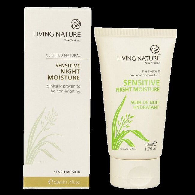 Living Nature Nachtcreme gevoelige huid 50 Milliliter
