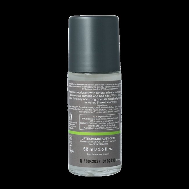 Urtekram Déodorant cristal roll-on citron vert 50 ml
