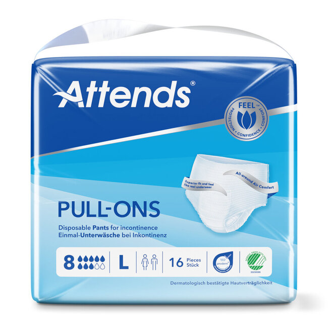 Pull-ons 8 maat L 16 Stuks