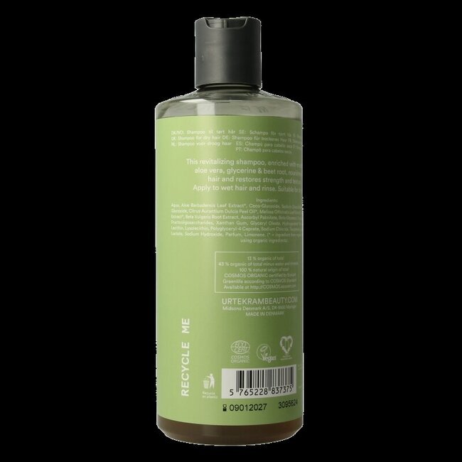 Urtekram Shampoo aloe vera droog haar 500 Milliliter