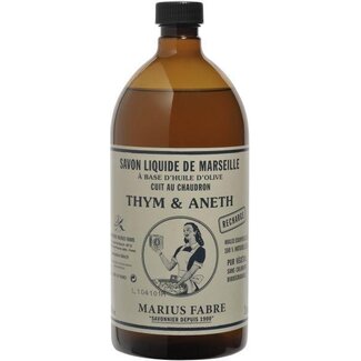 Marius Fabre Nature Marseille zeep tijm dille navul 1 Liter