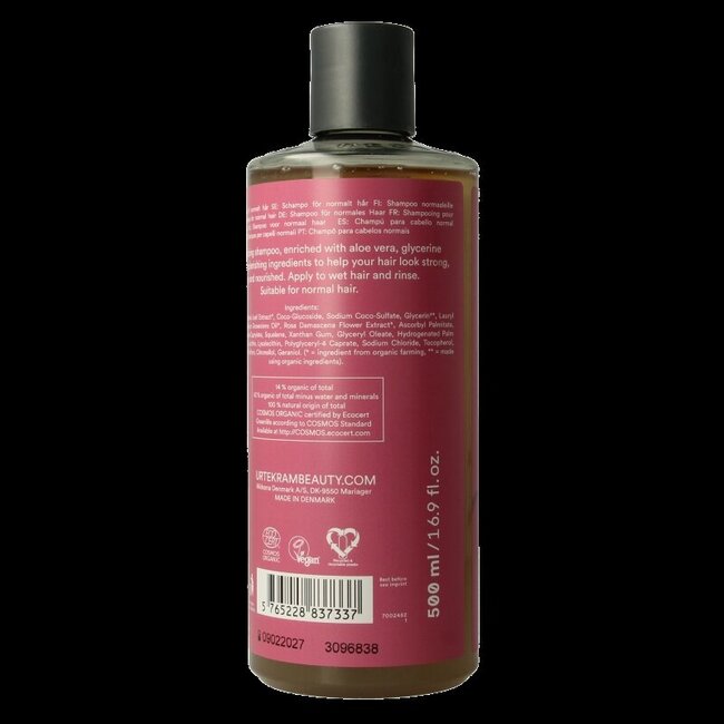 Urtekram Shampoo rozen normaal haar 500 Milliliter
