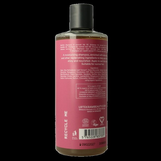 Urtekram Shampoo rozen normaal haar 500 Milliliter