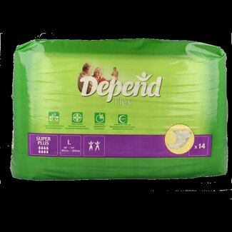 Depend Flex super+ maat L 14 Stuks