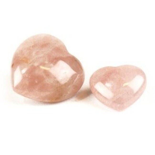 Hart 40 mm roze kwarts 1 Stuks