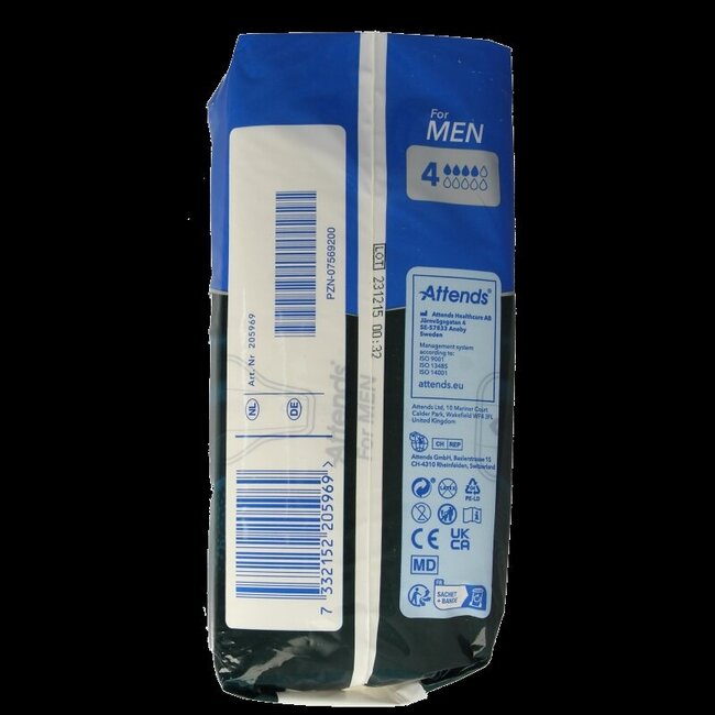 Attends For men 4 14 Stuks
