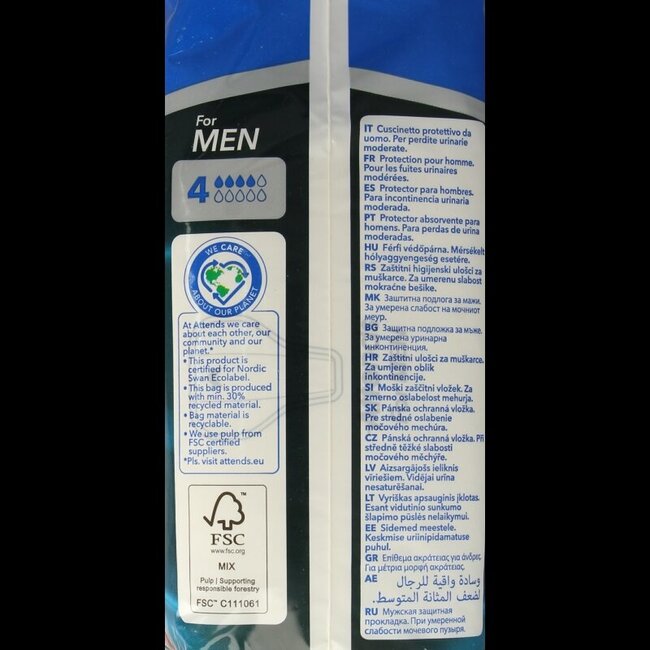 Attends For men 4 14 Stuks