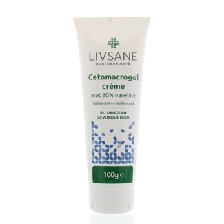 Livsane Cetomacrogolcreme met 20% vaseline in tube 100 Gram