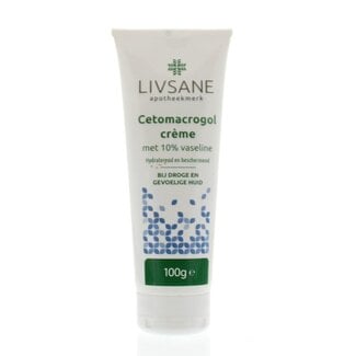 Livsane Cetomacrogolcreme met 10% vaseline in tube 100 Gram