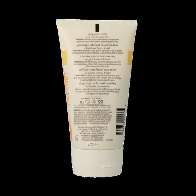 Burt's Bees Gezichtscrub peach & willowbark 113.3 Gram