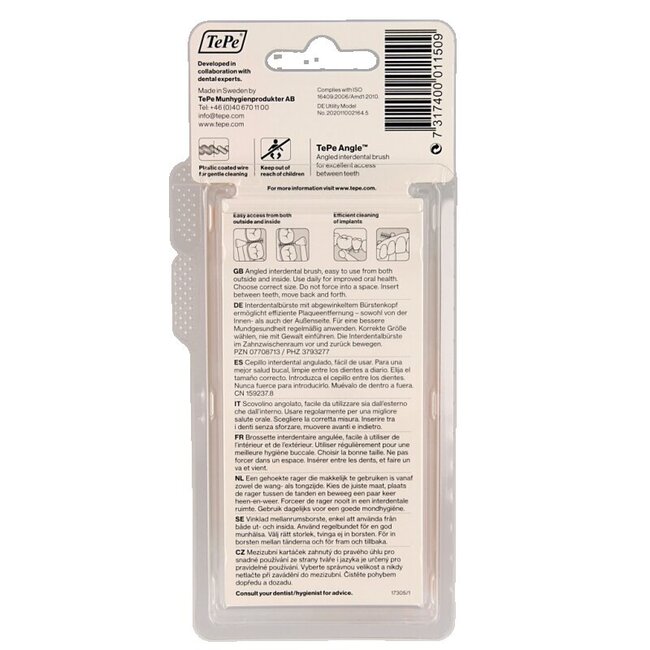 TePe Angle orange 0.45 mm taille 1, 6 pièces