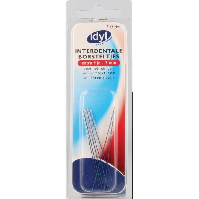 Interdentaal borstel extra fijn 3mm 7 Stuks