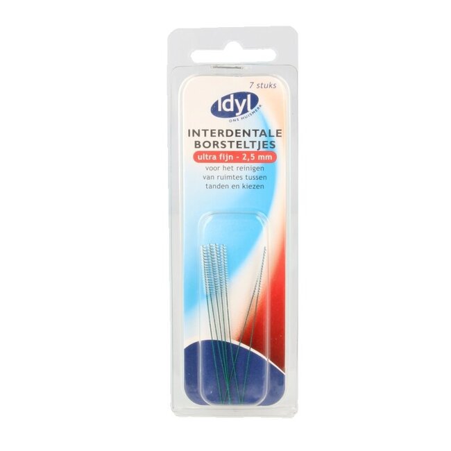 Interdentaal borstel ultrafijn 2.5mm 7 Stuks