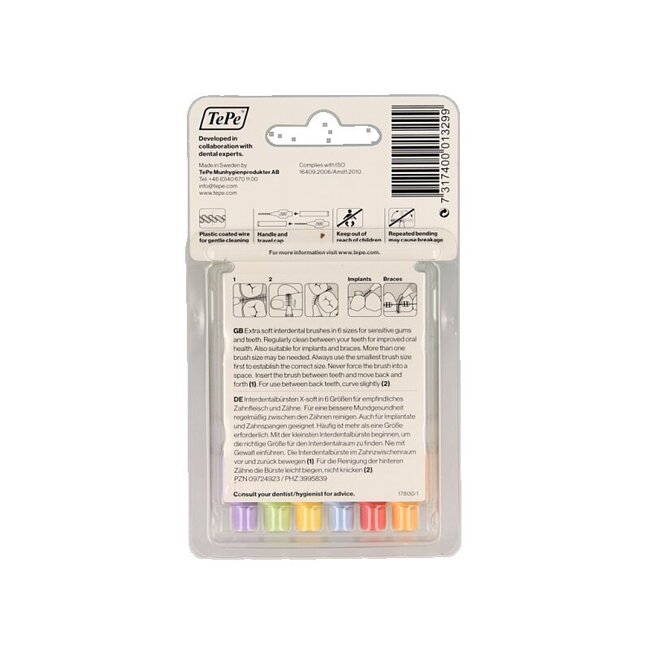 TePe Interdentale rager x-soft gemengd 6 Stuks