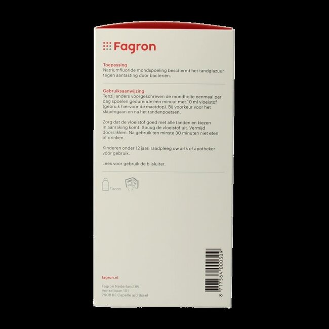 Fagron Bain de bouche au fluorure de sodium 0,05 % 500 ml
