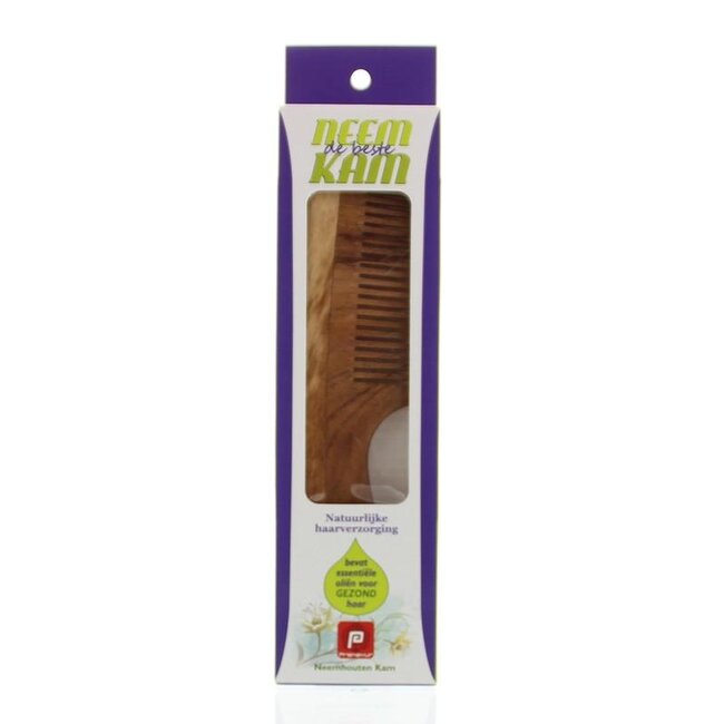 Neem houten kam handvat fijn 1 Stuks