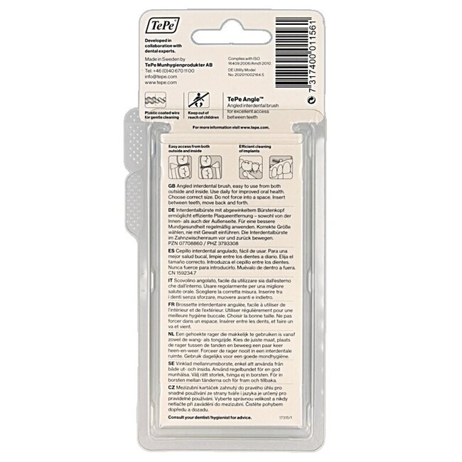 TePe Angle bleu 0,6 mm taille 3 6 pièces