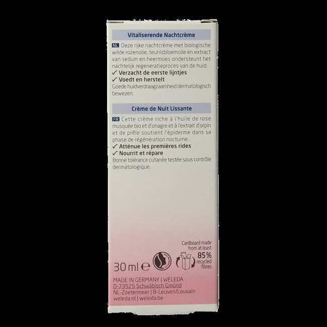 Weleda Wilde rozen vitaliserende nachtcreme 30 Milliliter