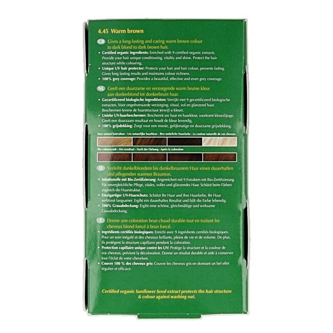 Henna Plus Long lasting colour 4.45 warm brown 100 Milliliter