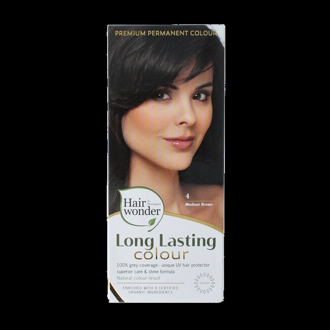 Long lasting colour 4 medium brown 100 Milliliter