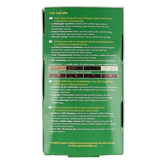 Henna Plus Long lasting colour 7.54 cafe latte 100 Milliliter