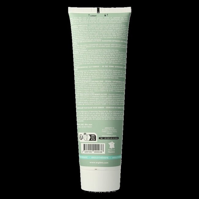 Argiletz Pâte d'argile verte en tube 400 g