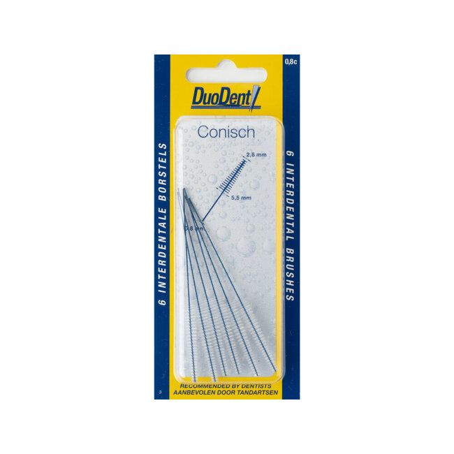 Interdentaal borstel conisch 2.8 6 Stuks