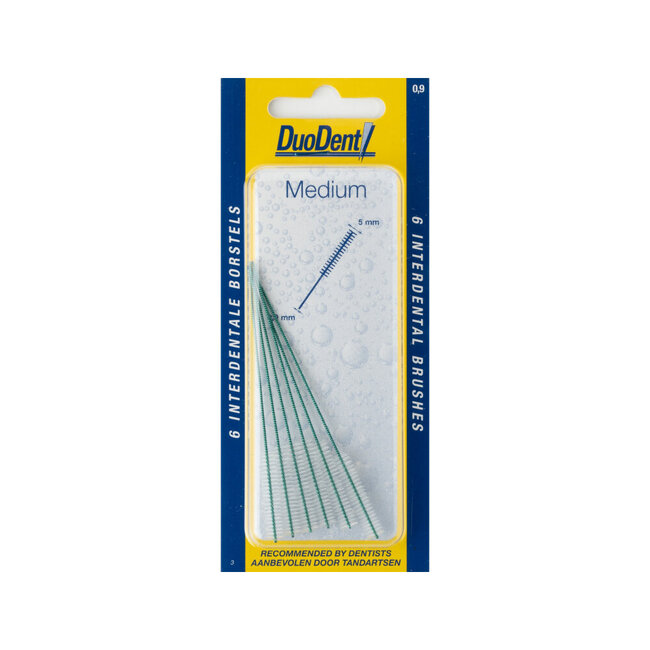 Interdentaal borstel medium 0.9 6 Stuks