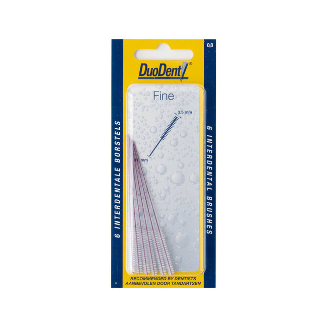 Interdentaal borstel fine 0.8 6 Stuks