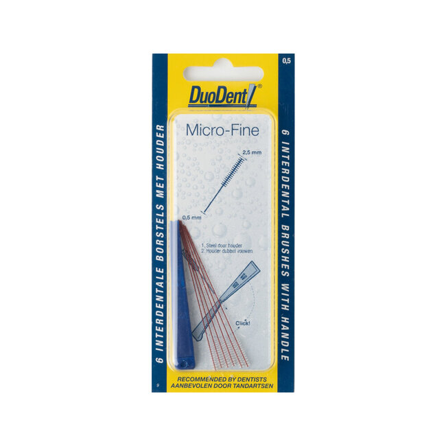 Interdentaal borstel microfine 0.5 6 Stuks