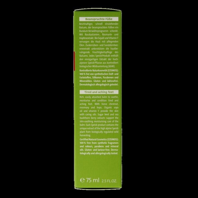 Speick Natural aktiv baume pour les pieds 75 Millilitres