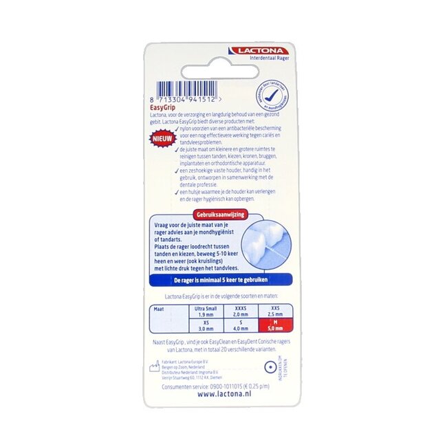 Lactona Easygrip M 5.0mm 6 pièces