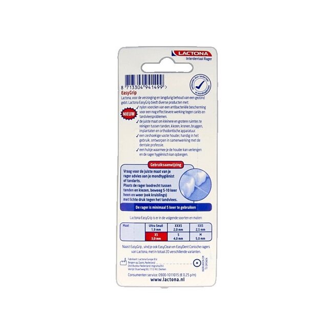 Lactona Easygrip XS 3mm 6 pièces