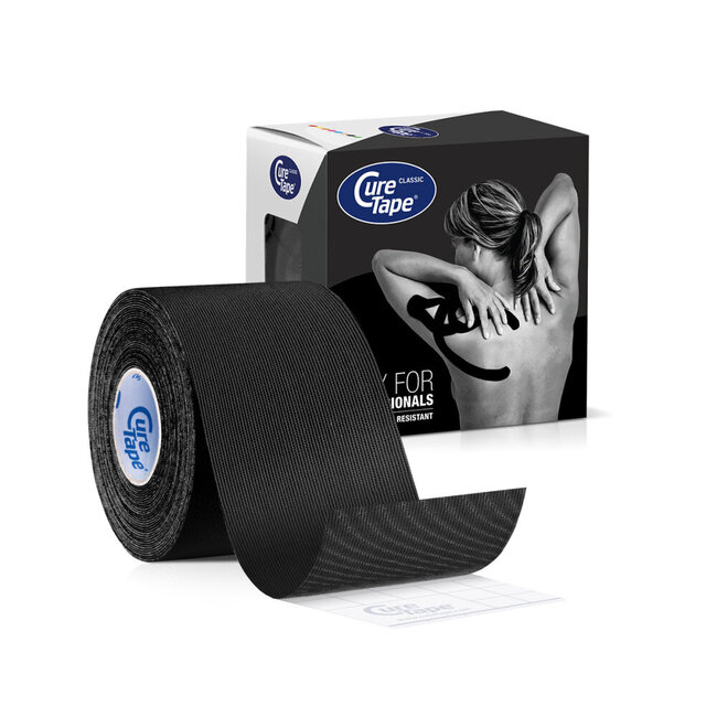 Kinesiotape zwart 5cm x 5m 1 Stuks