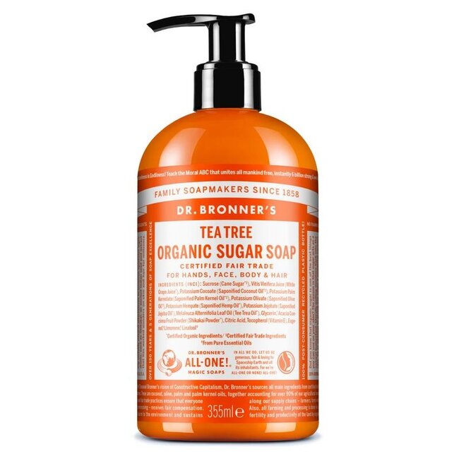 Dr Bronners Shikakai zeep tea tree 355 Milliliter