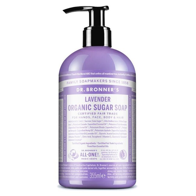 Lavendel suiker zeep bio 355 Milliliter