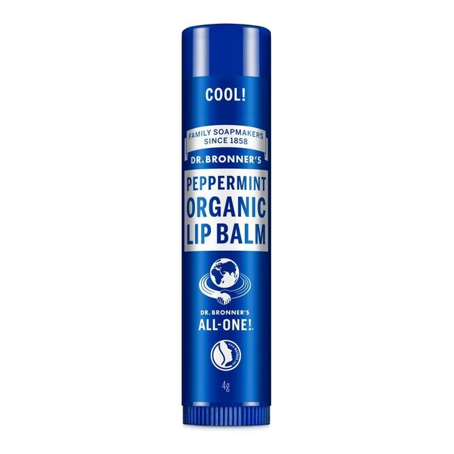 Dr Bronners Lipbalsem pepermunt 4 Gram