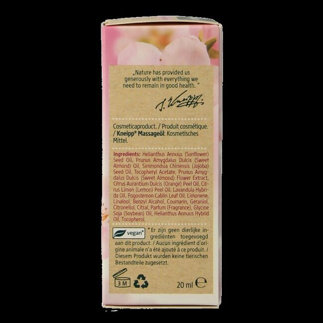 Kneipp Massageolie amandel mini 20 Milliliter